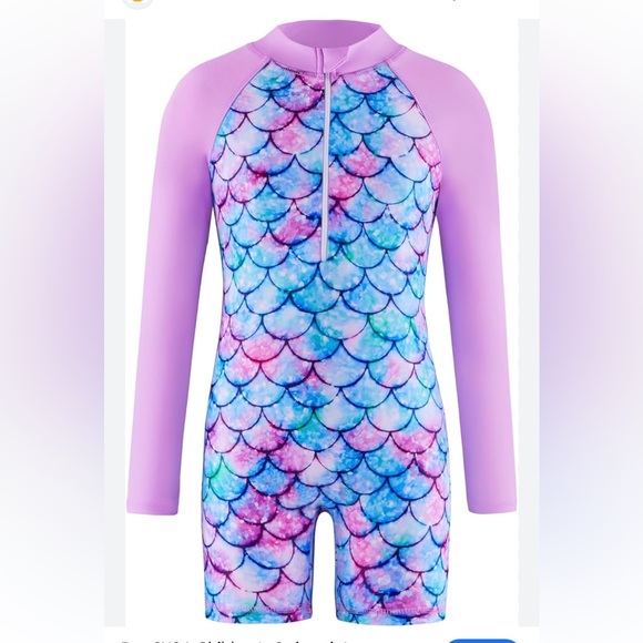 Other - Children's Swimsuit Long-Sleeved Sun Protection Surfing Suit NWT Size 6-7Y